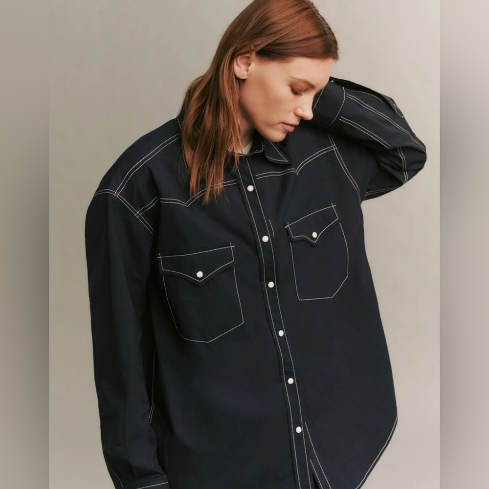 TWP DUTTON SHIRT IN MIDNIGHT